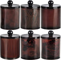 6 Pack of 12 Oz. Qtip Dispenser Apothecary Jars Bathroom with Labels - Qtip Holder Storage Canister Clear Plastic Acrylic Jar for Cotton Ball,Cotton Swab,Cotton Rounds,Floss Picks, Hair Clips (Clear) Home & Garden > Household Supplies > Storage & Organization SheeChung Bronze  