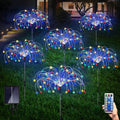 6 Pack Outdoor Solar Garden Lights, Solar Firework Lights,120 LED Waterproof Solar Lamps Decorative, Fireworks Lamp, 8 Modes Landscape Lights with Remote for Pathway Backyard Walkway Patio(Cool White) Home & Garden > Lighting > Lamps Maleyt Colorful  