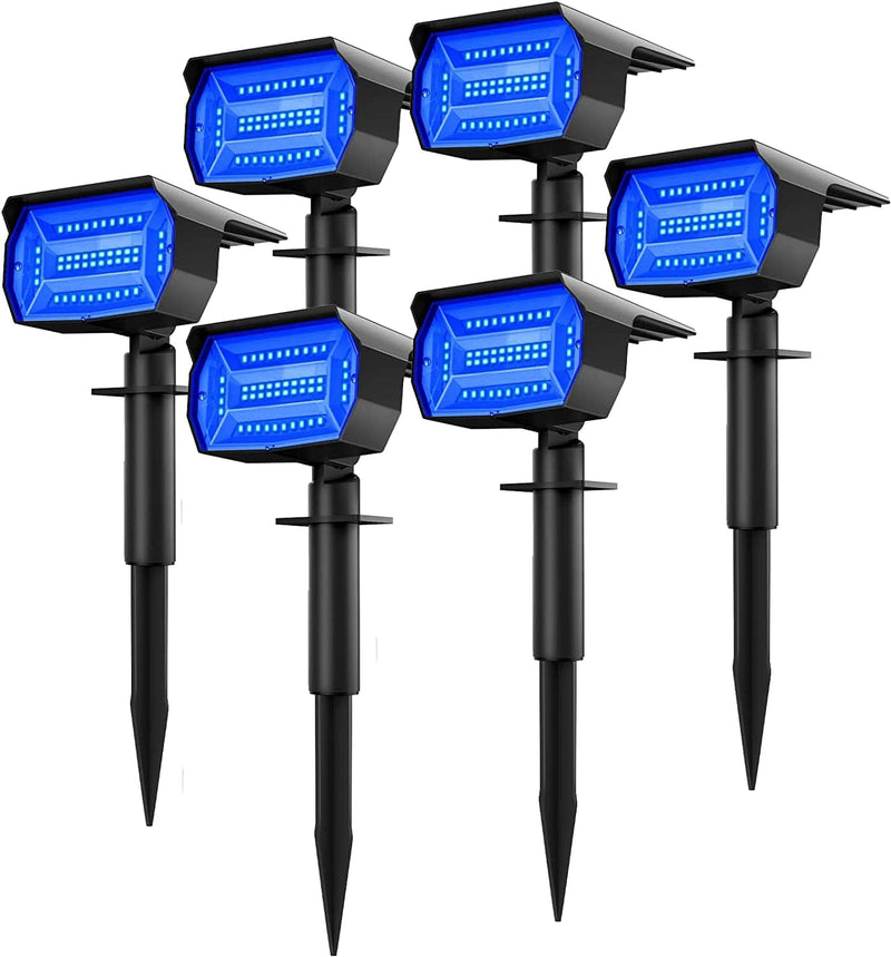 6 Pack Solar Landscape Spotlights Outdoor, [48 LED/3 Modes] Lotmos 2-In-1 Solar Spot Lights Outdoor, Auto On/Off IP67 Solar Powered Wall Lights for Front Door, Backyard, Garage, Deck (Warm White) Home & Garden > Lighting > Flood & Spot Lights LOTMOS White 6 PACK 