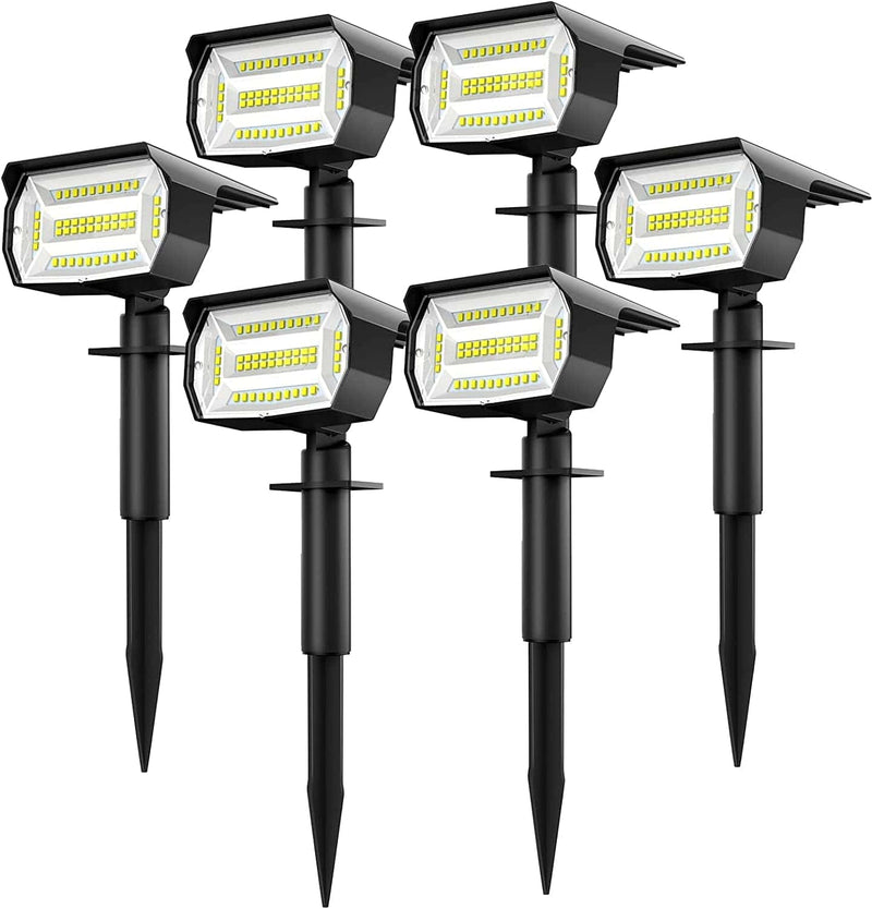 6 Pack Solar Landscape Spotlights Outdoor, [48 LED/3 Modes] Lotmos 2-In-1 Solar Spot Lights Outdoor, Auto On/Off IP67 Solar Powered Wall Lights for Front Door, Backyard, Garage, Deck (Warm White) Home & Garden > Lighting > Flood & Spot Lights LOTMOS Cool White 6 PACK 