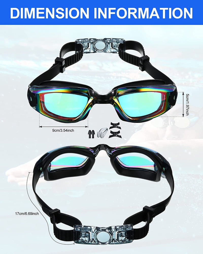 6 Pack Swim Goggles Swimming Goggles No Leaking Full Protection Glasses for Men Women Youth UV Protection Fog Proof Swim Goggles with Nose Clips Ear Plugs Storage Boxes Sporting Goods > Outdoor Recreation > Boating & Water Sports > Swimming > Swim Goggles & Masks Flutesan   
