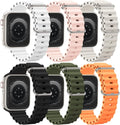 [6 Packs] Ocean Sport Band Compatible with Apple Watch Band 49Mm 45Mm 44Mm 42Mm 41Mm 40Mm 38Mm Women Men,Adjustable Smart Watch Strap Band Replacement Strap for Iwatch Ultra Series 8 7 6 5 4 3 2 1 SE Sporting Goods > Outdoor Recreation > Winter Sports & Activities iWabcertoo Black/Green/Orange/Starlight/Sand Pink/White 38mm/40mm/41mm 