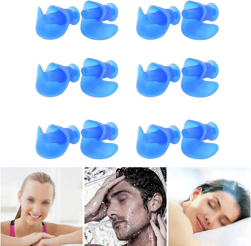 6 Pairs Swimming Diving Earplugs, Silicone Swimming Earplugs, Spiral Ear Plugs, Professional Adult Dust-Proof Earplugs, Swimming Accessories for Kids Adults Surfing Snorkeling (Blue) Sporting Goods > Outdoor Recreation > Boating & Water Sports > Swimming plplaaoo   