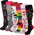 6 Pairs Women's Fancy Design Multi Colorful Patterned Knee High Socks Home & Garden > Decor > Seasonal & Holiday Decorations& Garden > Decor > Seasonal & Holiday Decorations SUMONA Valentine's Day New  