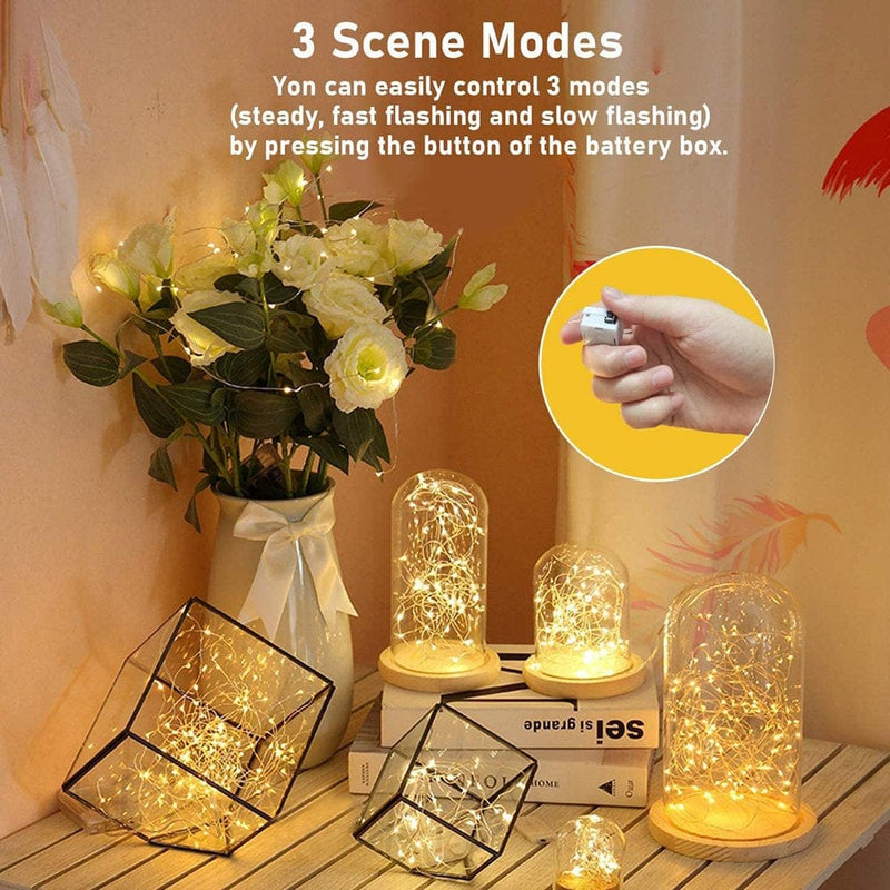 6 Pcs LED Fairy Lights,2M 20 LED Warm White Firefly Mason Jar Lights, Waterproof ,Valentine'S Day Party Craft Wedding Decoration Home & Garden > Lighting > Light Ropes & Strings SIENTICE   