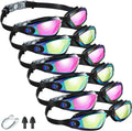 6 Pcs Swim Goggles Swimming Equipment Swimming Goggles Sport Swimming Goggles for Women Men Adult Youth Sporting Goods > Outdoor Recreation > Boating & Water Sports > Swimming > Swim Goggles & Masks Flutesan Neon Color  