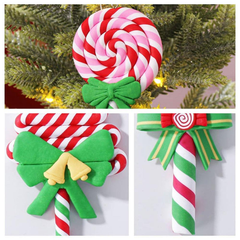 6 Pieces Christmas Candy Ornaments Lollipop Ornament Candy Cane Hanging Decor Peppermint Christmas Tree Decoration Fake Candy Canes Crafts for Xmas Wreath Party Supplies Home Home & Garden > Decor > Seasonal & Holiday Decorations& Garden > Decor > Seasonal & Holiday Decorations Angmile   