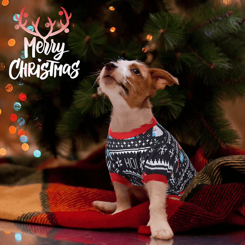 6 Pieces Christmas Dog Clothes Pet Shirts Breathable Puppy Vest Printed Christmas Snowman Reindeer Santa Claus Dog Shirts for Soft Outfit Dogs and Cats Animals & Pet Supplies > Pet Supplies > Dog Supplies > Dog Apparel Saintrygo   