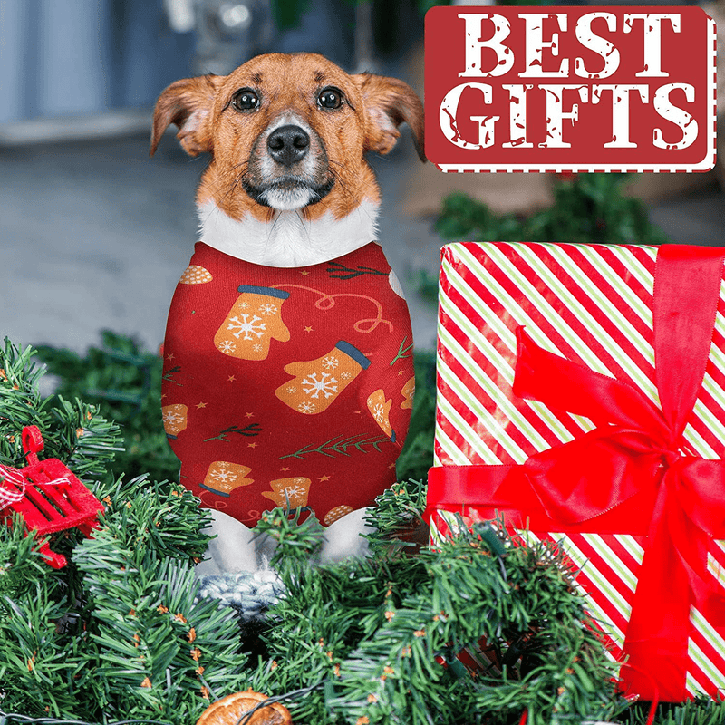 6 Pieces Christmas Dog Shirts Printed Puppy Clothes Soft Breathable Puppy Shirts Christmas Printed Pet T-Shirt Colorful Dog Outfits Puppy Sweatshirt Pullover Clothes for Small Medium Pets Animals & Pet Supplies > Pet Supplies > Dog Supplies > Dog Apparel Frienda   