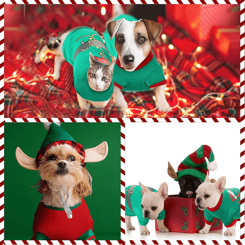 6 Pieces Christmas Dog Shirts Printed Puppy Clothes Soft Breathable Puppy Shirts Christmas Printed Pet T-Shirt Colorful Dog Outfits Puppy Sweatshirt Pullover Clothes for Small Medium Pets Animals & Pet Supplies > Pet Supplies > Dog Supplies > Dog Apparel Frienda   