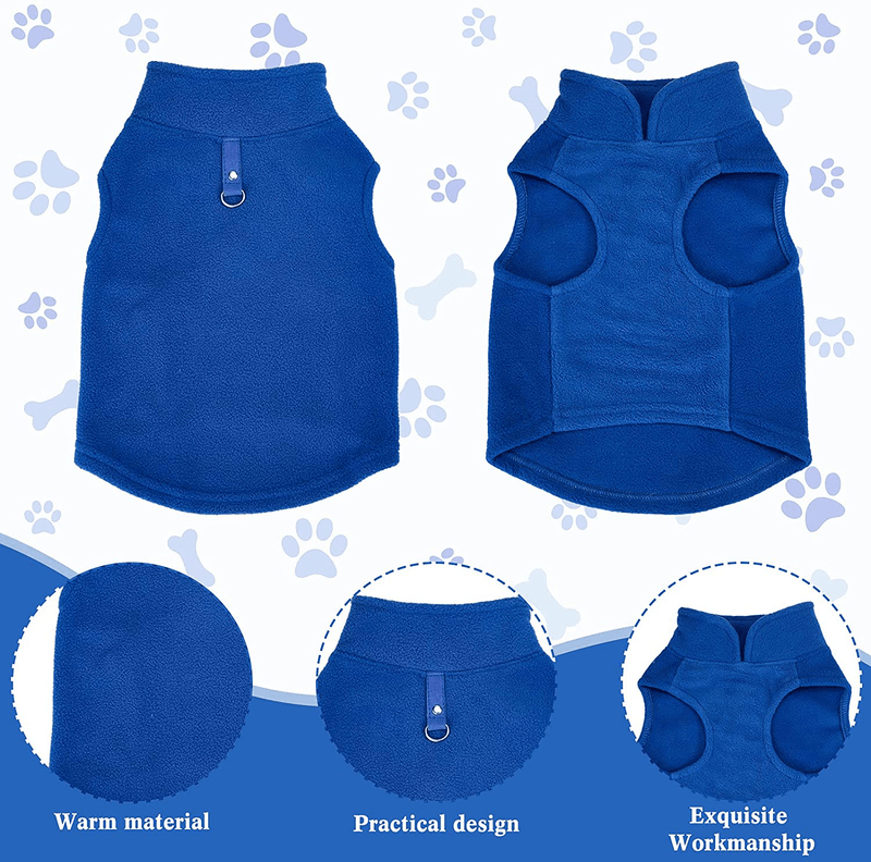 6 Pieces Dog Clothes Dog Sweater with Leash Ring Soft Winter Pet Clothes Warm Dog Sweatshirt PET Fleece Sweater Vest Dog Cozy Jacket for Dogs Supplies Animals & Pet Supplies > Pet Supplies > Dog Supplies > Dog Apparel Frienda   