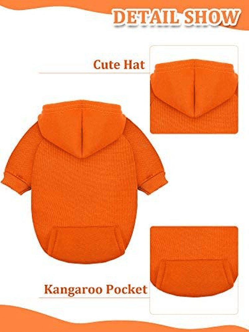 6 Pieces Dog Hoodie Dog Clothes Sweaters with Hat, Pet Winter Clothes Warm Hoodies Coat Sweater for Small Dogs Chihuahua Animals & Pet Supplies > Pet Supplies > Dog Supplies > Dog Apparel Syhood   