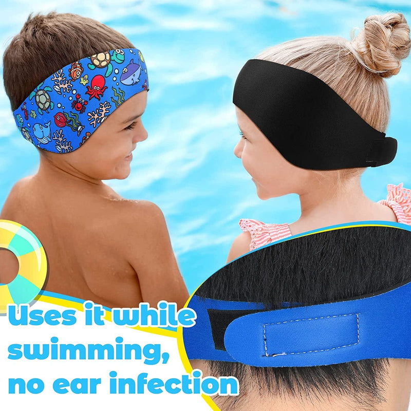 6 Pieces Kids Swimming Headbands Swim Ear Bands for Swimming Kids Swimmer'S Headband Secure Earplugs for Boys Toddler Sporting Goods > Outdoor Recreation > Boating & Water Sports > Swimming Zhanmai   