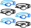 6 Pieces Swim Goggles with No Leaking for Adult Men Women Kids Triathlon Sporting Goods > Outdoor Recreation > Boating & Water Sports > Swimming > Swim Goggles & Masks Gejoy Black, Blue  
