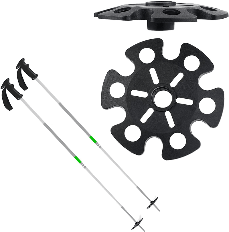 6 Pieces Trekking Pole Tips Snow Powder Walking Tips Sand Baskets Rubber Sticks Tips Hiking Pole Tips Black Walking Tips for Hiking Poles Sporting Goods > Outdoor Recreation > Camping & Hiking > Hiking Poles Chalyna   