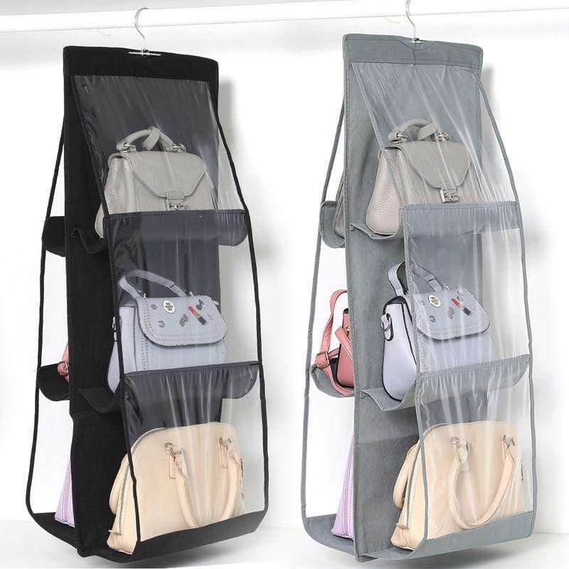 6 Pocket Transparent Hanging Handbag Furniture > Cabinets & Storage > Armoires & Wardrobes KOL DEALS   