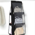 6 Pocket Transparent Hanging Handbag Furniture > Cabinets & Storage > Armoires & Wardrobes KOL DEALS Black  