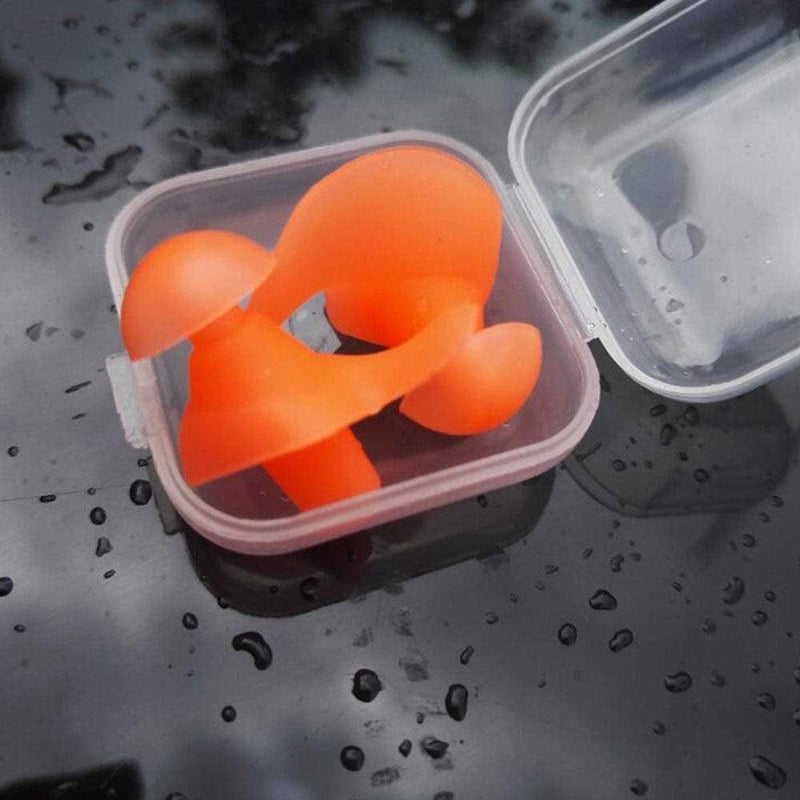 6 Sets Waterproof Swimming Earplugs Orange Reusable Silicone Ear Plugs for Adult Swimming Bathing Showering Sleeping Sporting Goods > Outdoor Recreation > Boating & Water Sports > Swimming tooloflife   