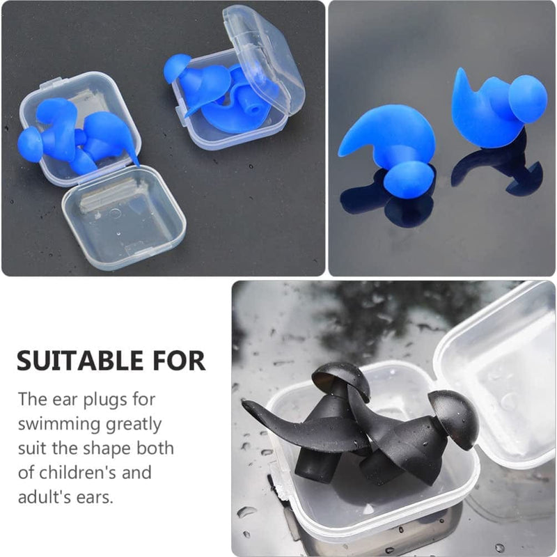 6 Swimming Ear Plugs Earplugs Reusable Swimming Showering Case Ears in Water Shower Sporting Goods > Outdoor Recreation > Boating & Water Sports > Swimming BESPORTBLE   