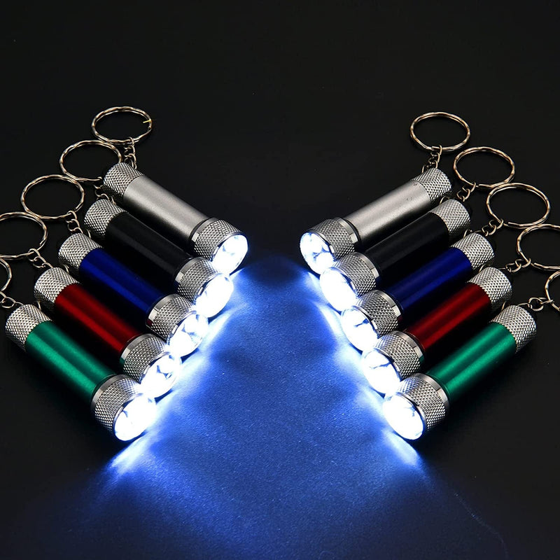 60 Pieces Mini Flashlight Keychains 5 Bulb LED Flashlight Keychains Portable Key Ring Light Torches Assorted Colors Bright Keychain Flashlights for Camping Party Favors Hardware > Tools > Flashlights & Headlamps > Flashlights Hicarer   