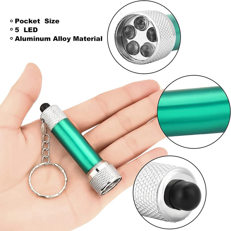 60 Pieces Mini Flashlight Keychains 5 Bulb LED Flashlight Keychains Portable Key Ring Light Torches Assorted Colors Bright Keychain Flashlights for Camping Party Favors Hardware > Tools > Flashlights & Headlamps > Flashlights Hicarer   