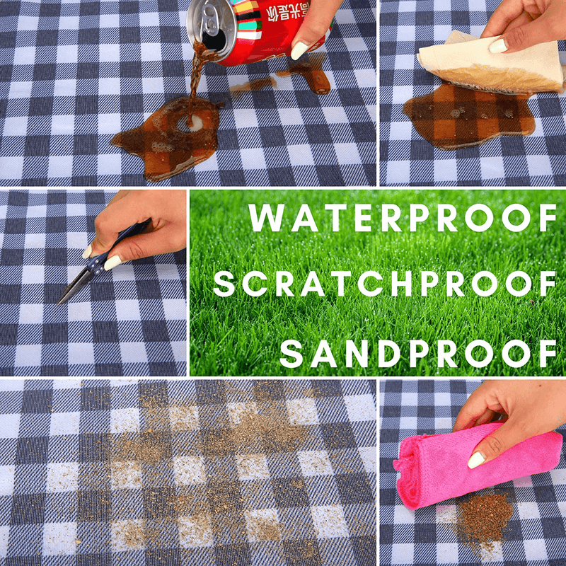60”x80” Camping Outdoor Picnic Blanket Waterproof Sand Proof dampproof Scratchproof Foldable Washable mat, Sand Free Beach Blankets Oversized (Blue) Home & Garden > Lawn & Garden > Outdoor Living > Outdoor Blankets > Picnic Blankets TANK HEART   