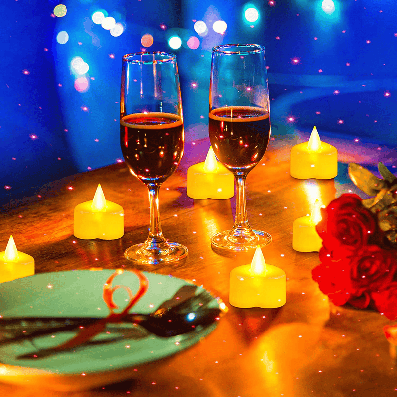 600 Pcs Artificial Rose Petals Kit 12 Pieces Romantic Heart LED Flameless Candles Love Tealight Candles with USB Romantic Night Light for Special Night Valentine'S Day Proposal Wedding Table Decor Home & Garden > Decor > Seasonal & Holiday Decorations Hortsun   