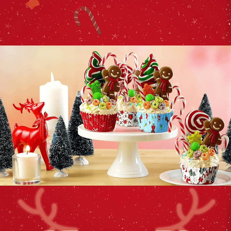 600 Pieces Christmas Cupcake Wrappers, Santa Claus Cupcake Liners, Snowman Cupcake Cups, Xmas Colorful Paper Baking Cups for Cake Candy Make Baking Supplies, 6 Styles (Santa Styles) Home & Garden > Decor > Seasonal & Holiday Decorations& Garden > Decor > Seasonal & Holiday Decorations CHENGU   