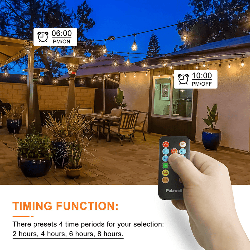 600W Outdoor Dimmer, Dimmer for Outdoor String Lights, Plug-in Dimmer Works with Dimmable String Lights LED and Incandescent Bulb, IP65 Waterproof, Sunset & Sunrise Auto Turn On/Off, Timing Function Home & Garden > Lighting Accessories > Lighting Timers Palawell   