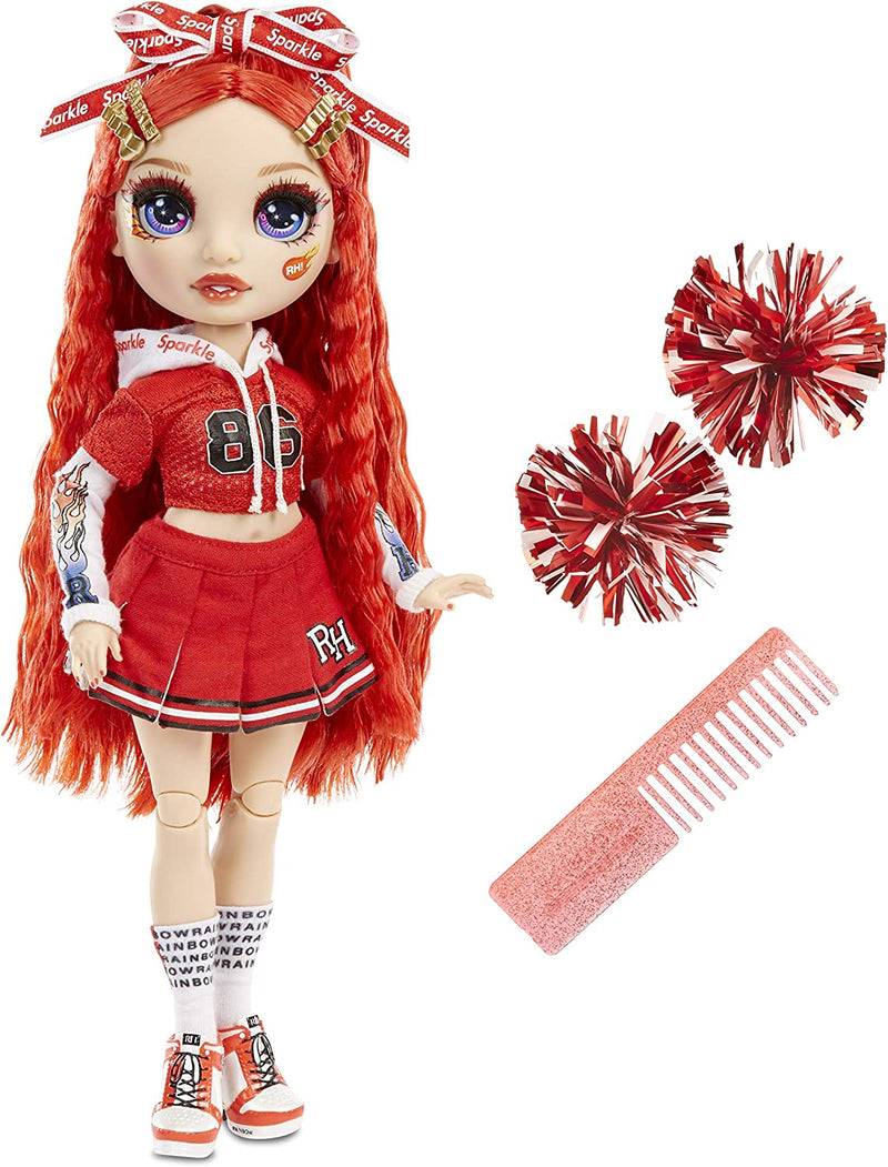 Rainbow High Cheer Ruby Anderson – Red Cheerleader Fashion Doll with 2 Pom Poms and Doll Accessories, Great Gift for Kids 6-12 Years Old Sporting Goods > Outdoor Recreation > Winter Sports & Activities Rainbow High   