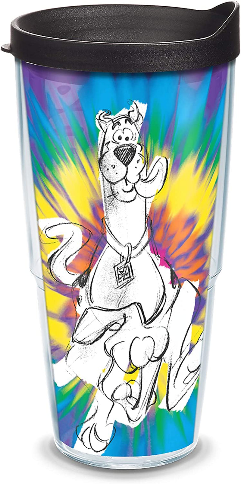 Tervis Warner Brothers - Scooby-Doo Made in USA Double Walled Insulated Tumbler Cup Keeps Drinks Cold & Hot, 10Oz Wavy, Tie-Dye