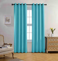 Miuco Room Darkening Texture Thermal Insulated Blackout Curtains for Bedroom 1 Pair 52X63 Inch Black Home & Garden > Decor > Window Treatments > Curtains & Drapes MIUCO Turquoise 52x84 inch 