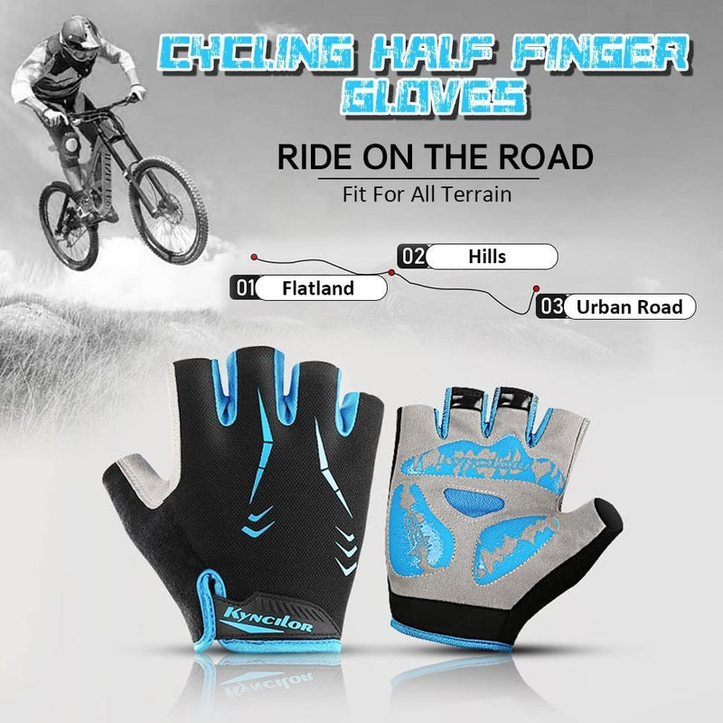 Mengk Cycling Gloves Half-Finger Anti-Slip Wear-Proof Shake-Proof Adjustable Breathable Fitness Bicycle Climbing Sport Gloves Sporting Goods > Outdoor Recreation > Boating & Water Sports > Swimming > Swim Gloves MengK   