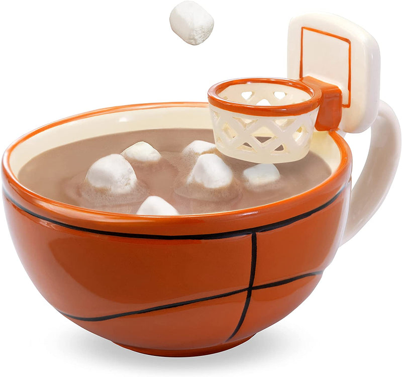 MAX'IS Creations | the Mug with a Hoop | Ceramic Coffee & Hot Chocolate Mug, Cereal, Soup Bowl | 16OZ Cup | Best Novelty Gift Idea for Coaches, Dad, Mom, Kids, Birthday, Basketball & All Sport Lovers Sporting Goods > Outdoor Recreation > Winter Sports & Activities MAX'IS Creations   