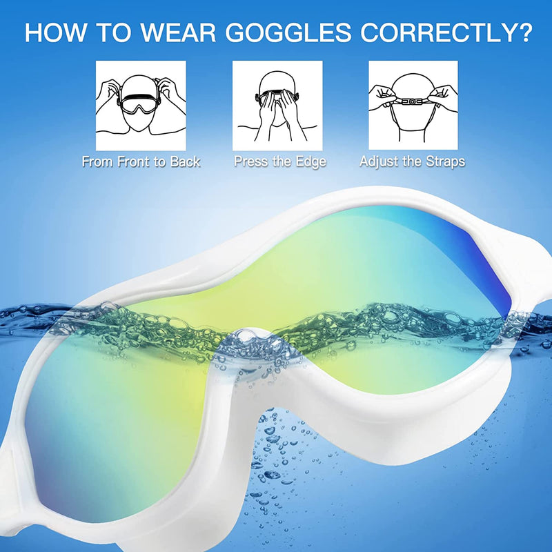 Keary 2 Pack Swim Goggles for Adult Youth with Soft Silicone Gasket, Anti-Fog UV Protection No Leak Clear Vision Pool Goggles Sporting Goods > Outdoor Recreation > Boating & Water Sports > Swimming > Swim Goggles & Masks Keary   
