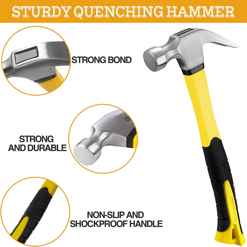 KURUI 16 Oz Hammer & 560Pcs Hardware Nail Assortment Kit,Claw Hammer Set with Anti-Slip Handle, Anti-Corrosive Galvanized 280 Picture Hanging Nails & 280 Finishing Nails for Household and DIY Sporting Goods > Outdoor Recreation > Fishing > Fishing Rods SHANDONG AIMENGSI   