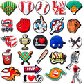 Sports Shoe Charms for Croc Clog Decoration, Baseball Softball Football Basketball Soccer Charms Accessories for Boy Men Party Favor Sporting Goods > Outdoor Recreation > Winter Sports & Activities Fohiahfce Baseball  