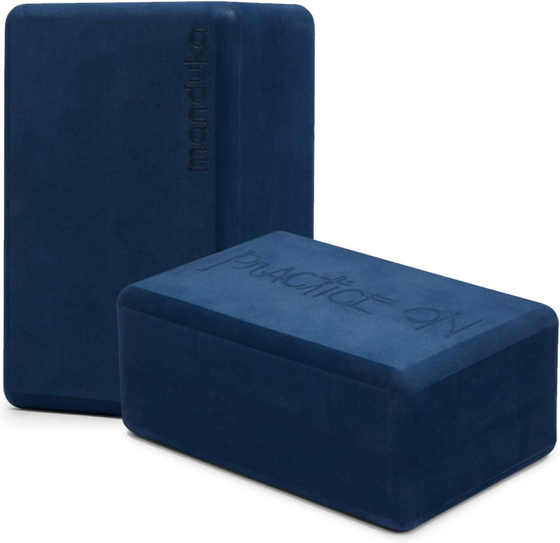 Manduka Yoga Cork and Recycled Foam Blocks - Yoga Prop and Accessory, Comfortable Edges, Lightweight, Firm, Non Slip, Various Sizes and Colors Sporting Goods > Outdoor Recreation > Winter Sports & Activities Manduka Midnight-Foam 2 Pack  