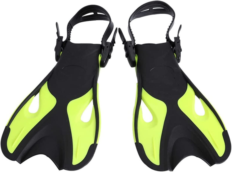 Wuxp Children Kids Adjustable Super-Soft Comfortable Snorkeling Swimming Fins Long Flippers Diving Training Equipment Adjustable Snorkel Fins for Snorkeling, Swimming A Sporting Goods > Outdoor Recreation > Boating & Water Sports > Swimming wuxp Yellow Small 