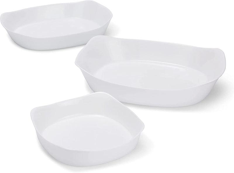 Rubbermaid Glass Baking Dishes for Oven, Casserole Dish Bakeware, Duralite 12-Piece Set, White (With Lids) Home & Garden > Kitchen & Dining > Cookware & Bakeware Rubbermaid 3 Pack  