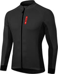 Cycling Jersey for Men, Full or 1/4 Zip Mountain Road Bike Bicycle Shirts Long or Short Sleeve Riding MTB Top with Pocket Sporting Goods > Outdoor Recreation > Cycling > Cycling Apparel & Accessories FEIXIANG Black-long Sleeve 3X-Large 