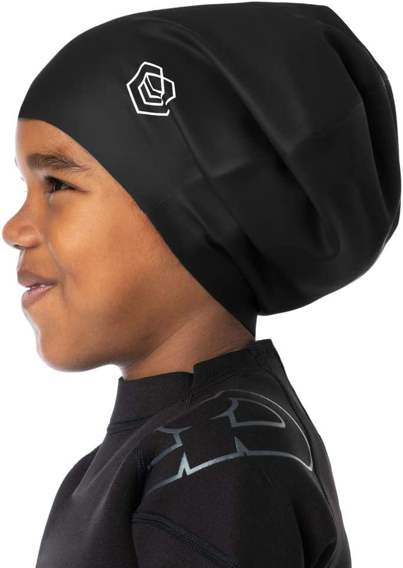 SOUL CAP JR - Large Swimming Cap for Children - Designed for Long Hair, Dreadlocks, Weaves, Hair Extensions, Braids, Curls & Afros - Silicone Sporting Goods > Outdoor Recreation > Boating & Water Sports > Swimming > Swim Caps Sesemane Ltd.   