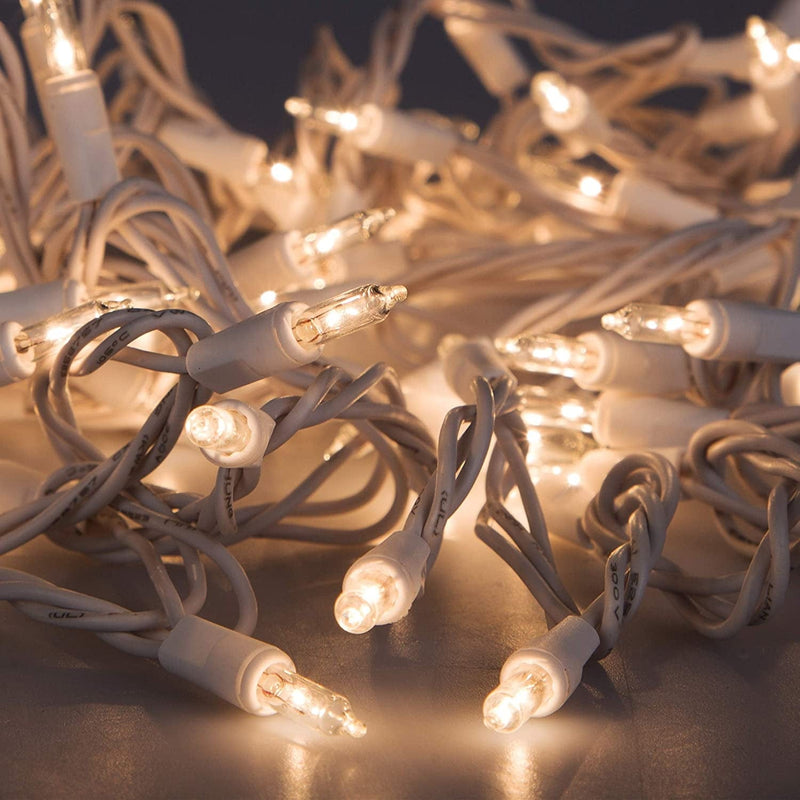 612 Vermont 100 Clear Christmas Lights on White Wire, UL Approved for Indoor/Outdoor Use, 18 Foot of Lighted Length, 20 Foot of Total Length Home & Garden > Lighting > Light Ropes & Strings J. Hofert   