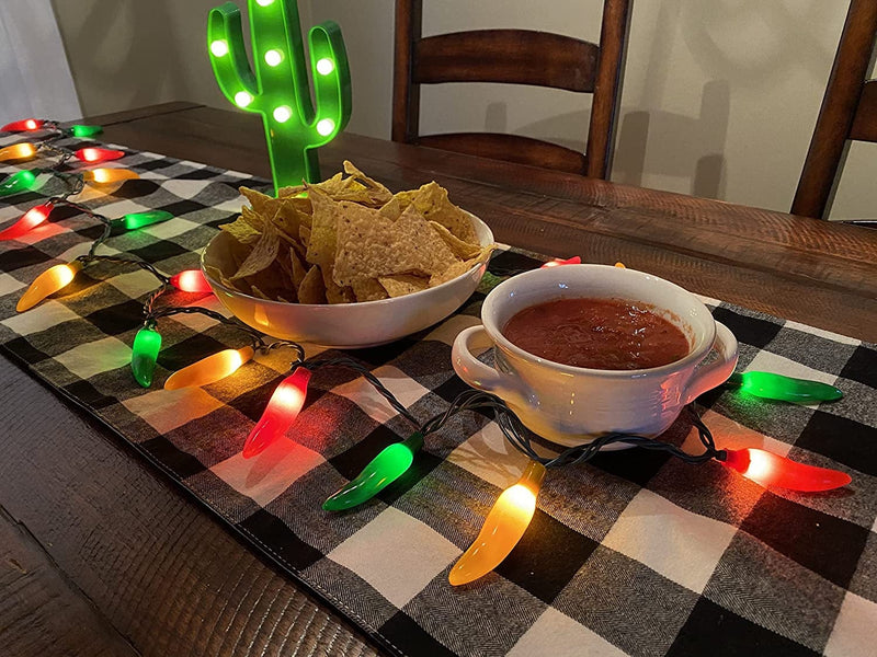 612 Vermont 35 Count Chili Pepper String Light, Indoor/Outdoor Use, Connect up to 13 Sets End to End, 11.8 Foot Lighted Length, 12.4 Foot Total Length (Red/Green/Yellow) Home & Garden > Lighting > Light Ropes & Strings L & H UNION CO LTD   