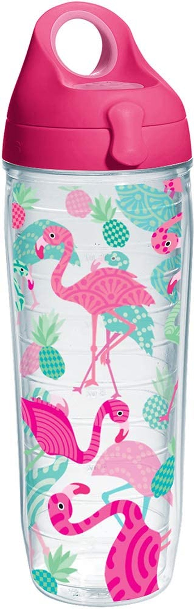 Tervis Flamingo Pattern Insulated Tumbler with Wrap and Fuschia Lid, 24 Oz, Clear Home & Garden > Kitchen & Dining > Tableware > Drinkware Tervis Classic 24oz Water Bottle 