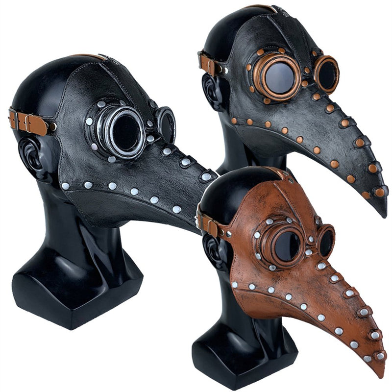 Plague Doctor Mask Steampunk Bird Mask Long Nose Beak for Cosplay Party Carnivals Masquerades Punk Parties（Brown） Apparel & Accessories > Costumes & Accessories > Masks JianGao Brown-2  