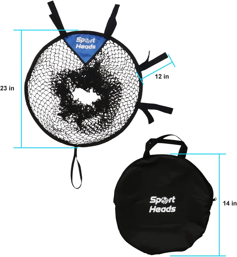 Topshot Soccer Target Goal Training - Soccer Training Equipment | Top Bins | Durable Design - Extra-Long Straps - Set of 2 with Carry Case Sporting Goods > Outdoor Recreation > Winter Sports & Activities Resin Heads   