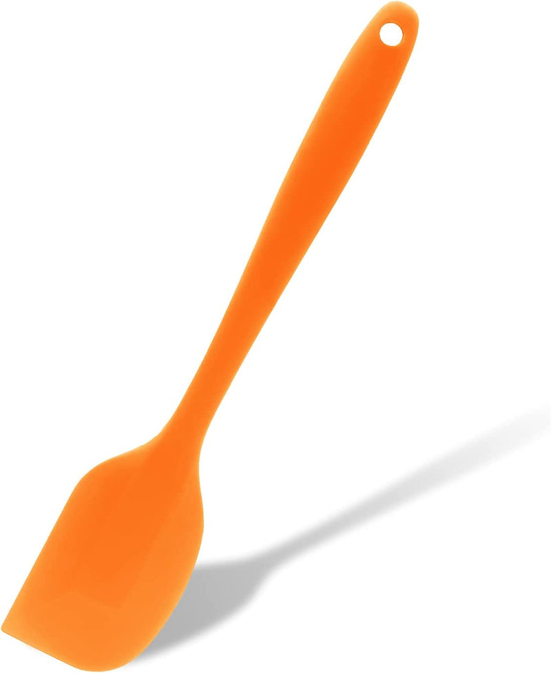 MJIYA Silicone Spatula, 480°F Heat Resistant Non Stick Rubber Kitchen Spatulas for Cooking, Baking, and Mixing, with Stainless Steel Core (L, Red) Home & Garden > Kitchen & Dining > Kitchen Tools & Utensils MJIYA Orange L 