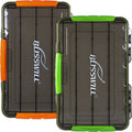 BLISSWILL Fishing Tackle Storage Trays,Fishing Tackle Box,Storage Organizer Box,3600/3700 Tackle Trays with Removable Dividers,Tea-Colored Transparent Waterproof Fishing Tackle Storage Sporting Goods > Outdoor Recreation > Fishing > Fishing Tackle BLISSWILL E: green orange-2 packs 3700(14x8.7x2.2inch)  