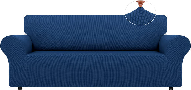 LURKA Stretch Sofa Covers - Spandex Non Slip Couch Sofa Slipcover, Soft with Elastic Bottom for Kids (Dark Green, Large) Home & Garden > Decor > Chair & Sofa Cushions LURKA Royal Blue Large 